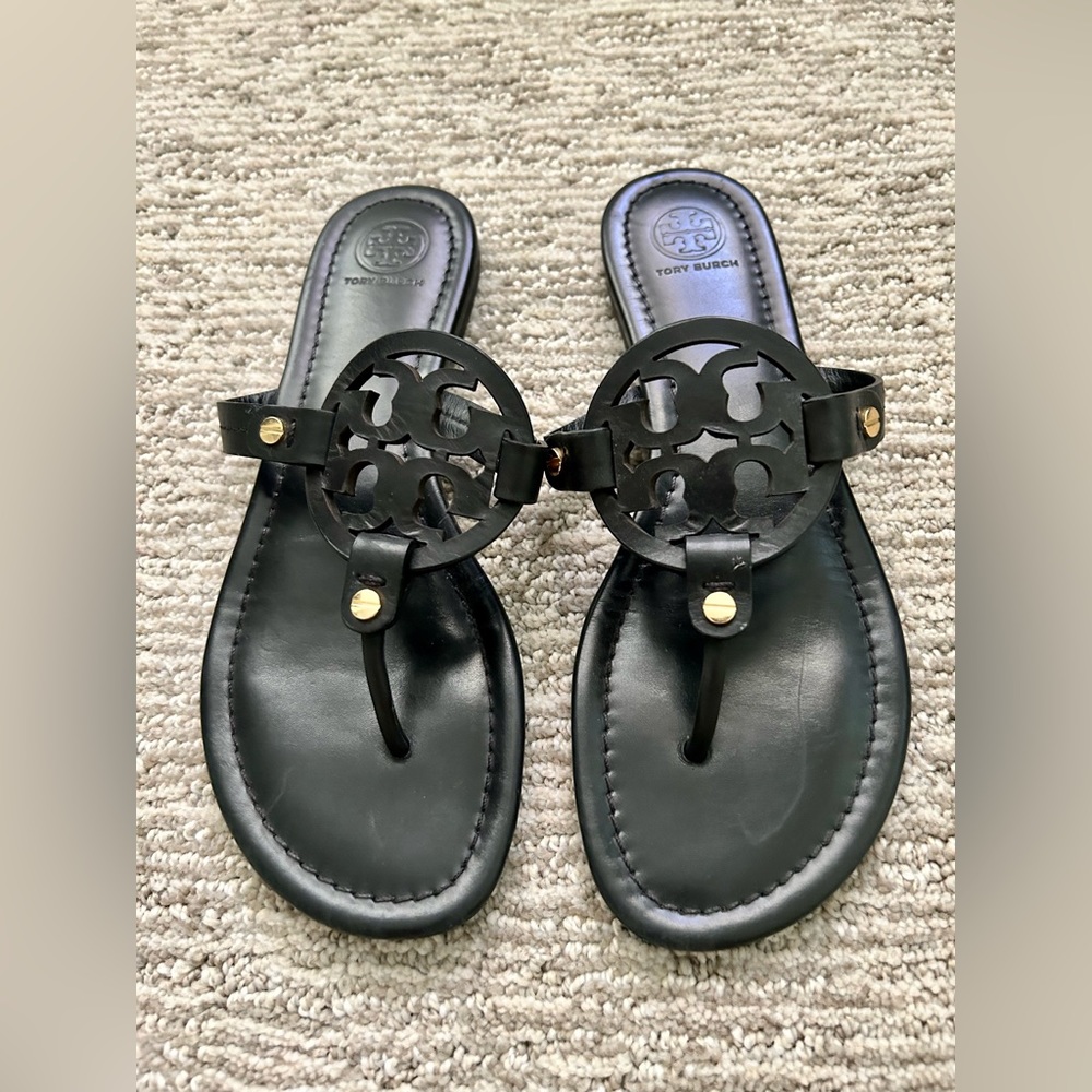 Tory Burch Miller Leather Sandal (Women), size 7